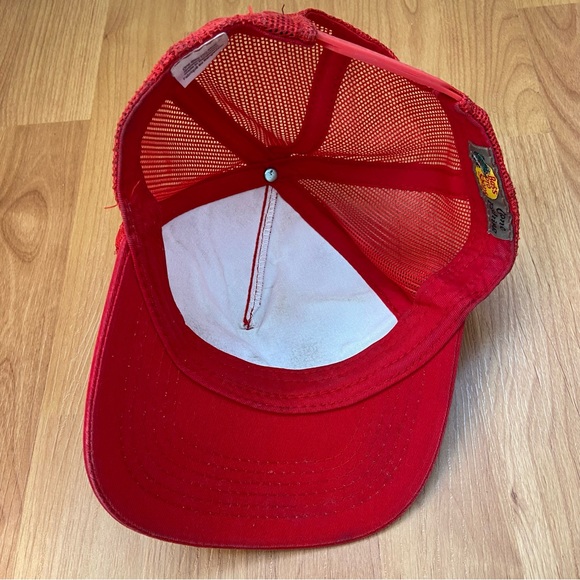 Bass Pro Shops Men’s Distressed Logo Red Snap Back Hat - Picture 6 of 11